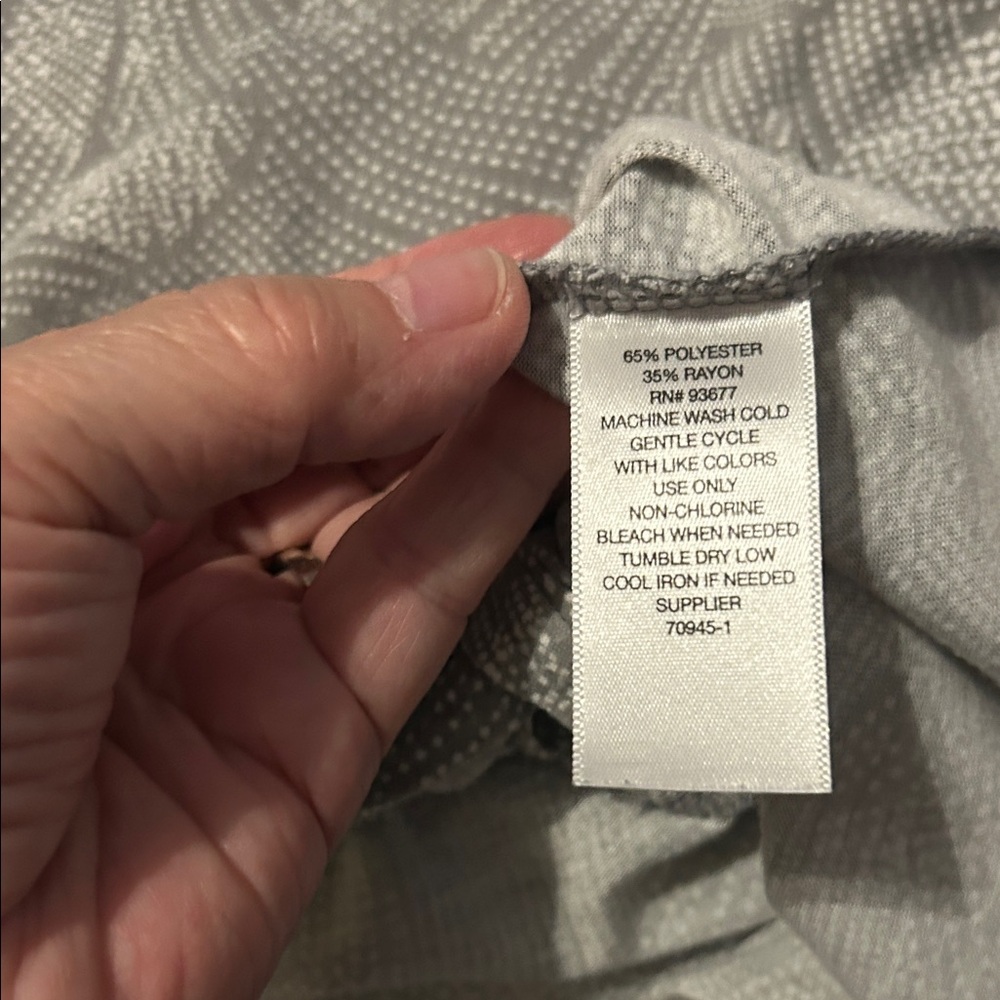 Xersion Gray Patterned Short Sleeve Top - Picture 6 of 6